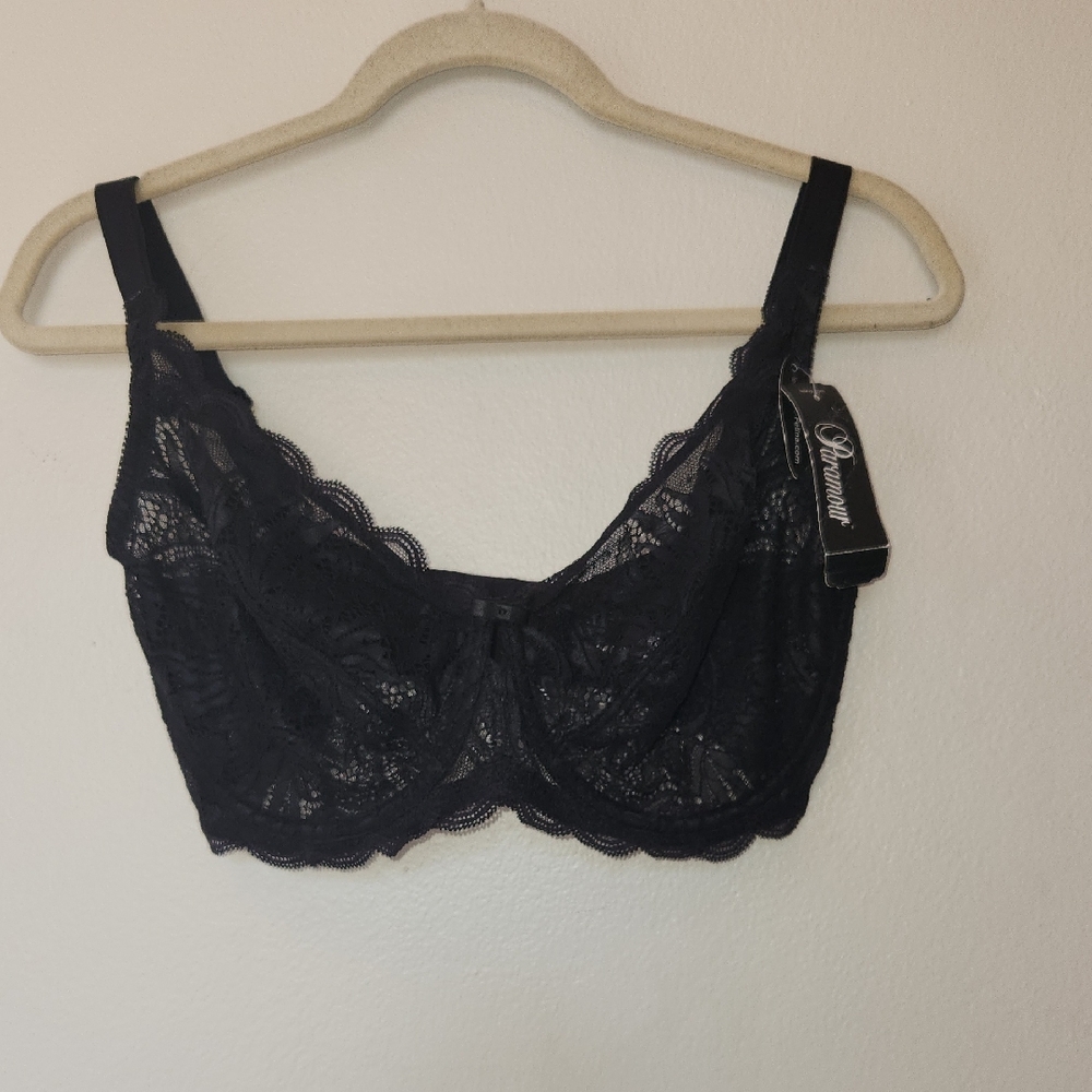 Paramour Elegant Black Lace Bra